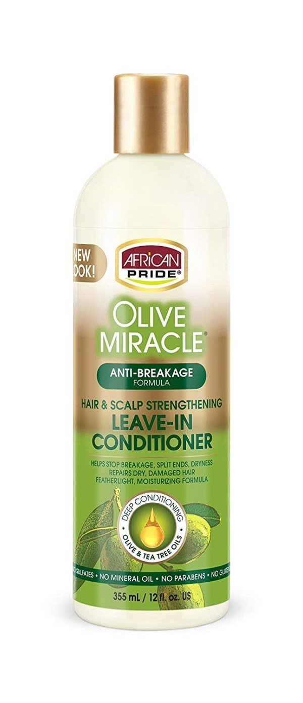 African Pride Olive Miracle leave in Conditioner, 12 Oz