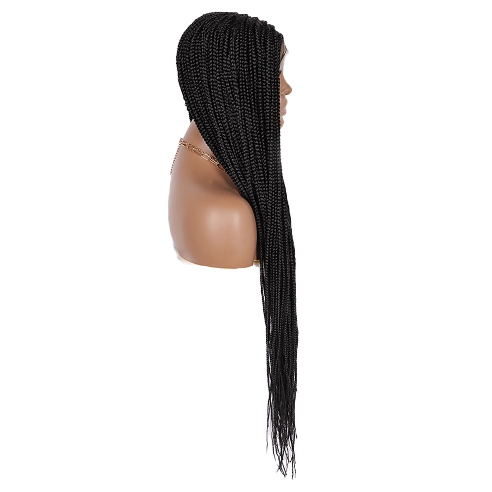 32 Inch Knotless Box Braided Wig 13*6 Lace Front w/HD Swiss Lace & Baby Hair
