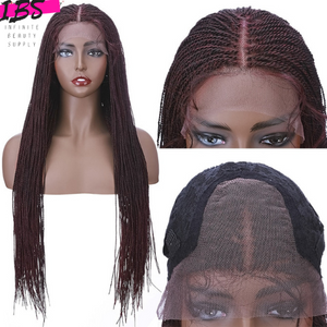 Exotic 28inch Senegalese Twist Braided Lace Front Wig With Baby Hair