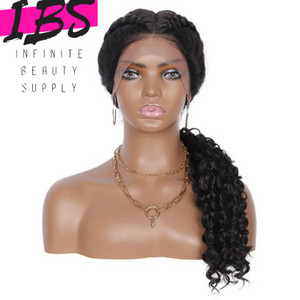 Goddess Dutch Braid Wig 26 Inches Synthetic Lace Front  With Baby Hair
