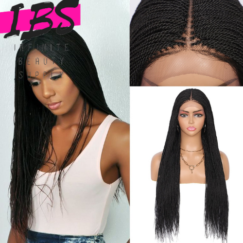 Goddess Lace Front Micro Million Twist Braided Wig with Baby Hair