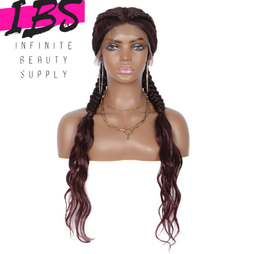 Goddess Lace Front Wig With Baby Hair Braided Dutch Style