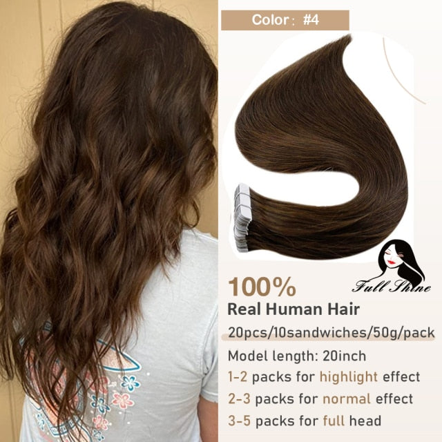 Goddess Tape In Brazillian Hair Extensions 100% Remy Human Hair
